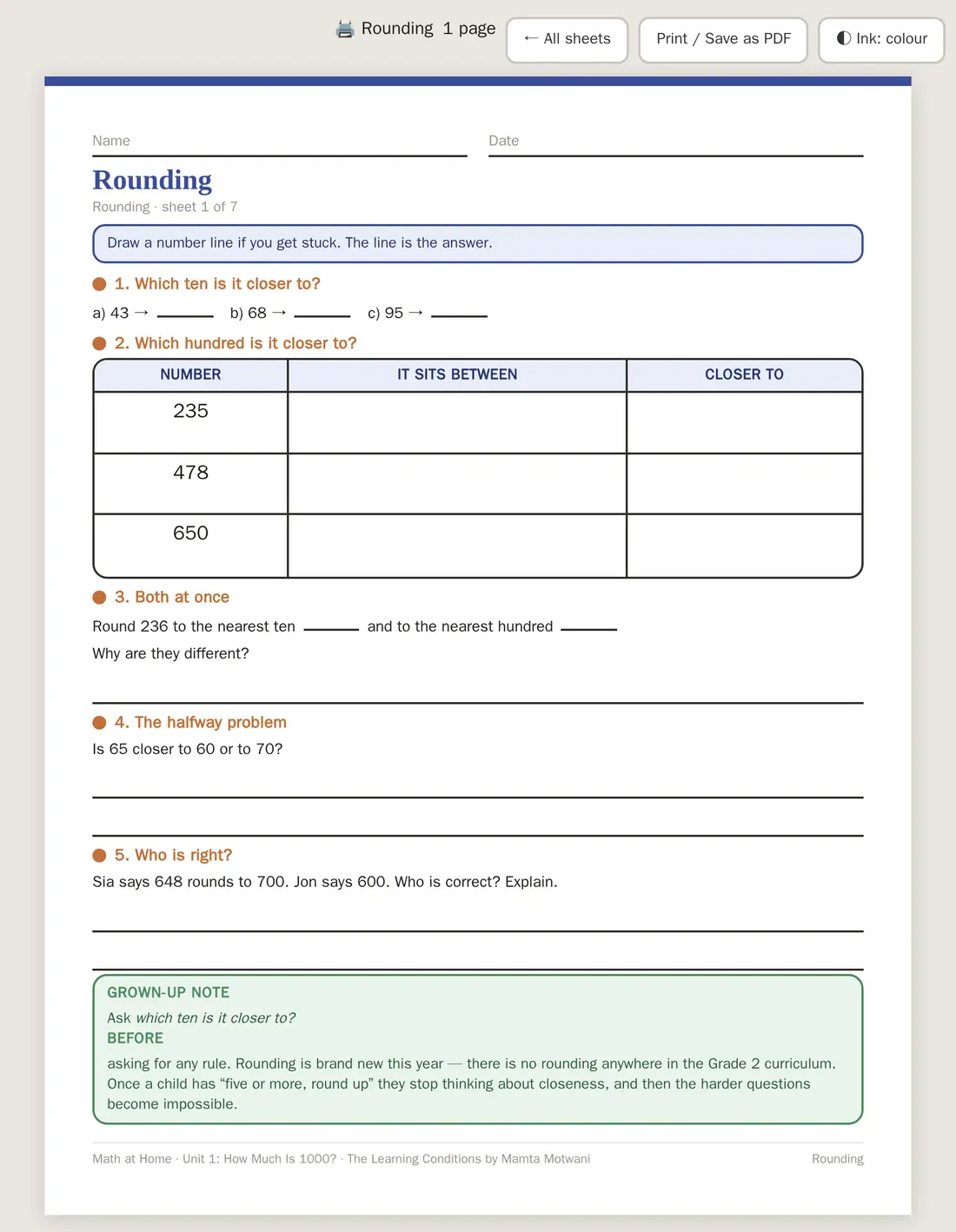 A printable worksheet, black and white by design